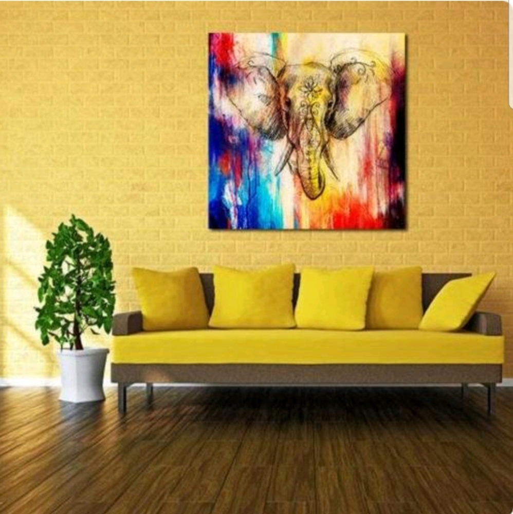 Elephant Canvas Art Wall Print